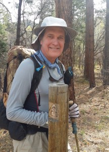 Porter hikes north from Los Pinos Trailhead north of Cuba, NM