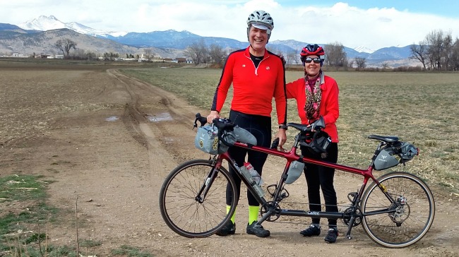 tandem biking to Lyons